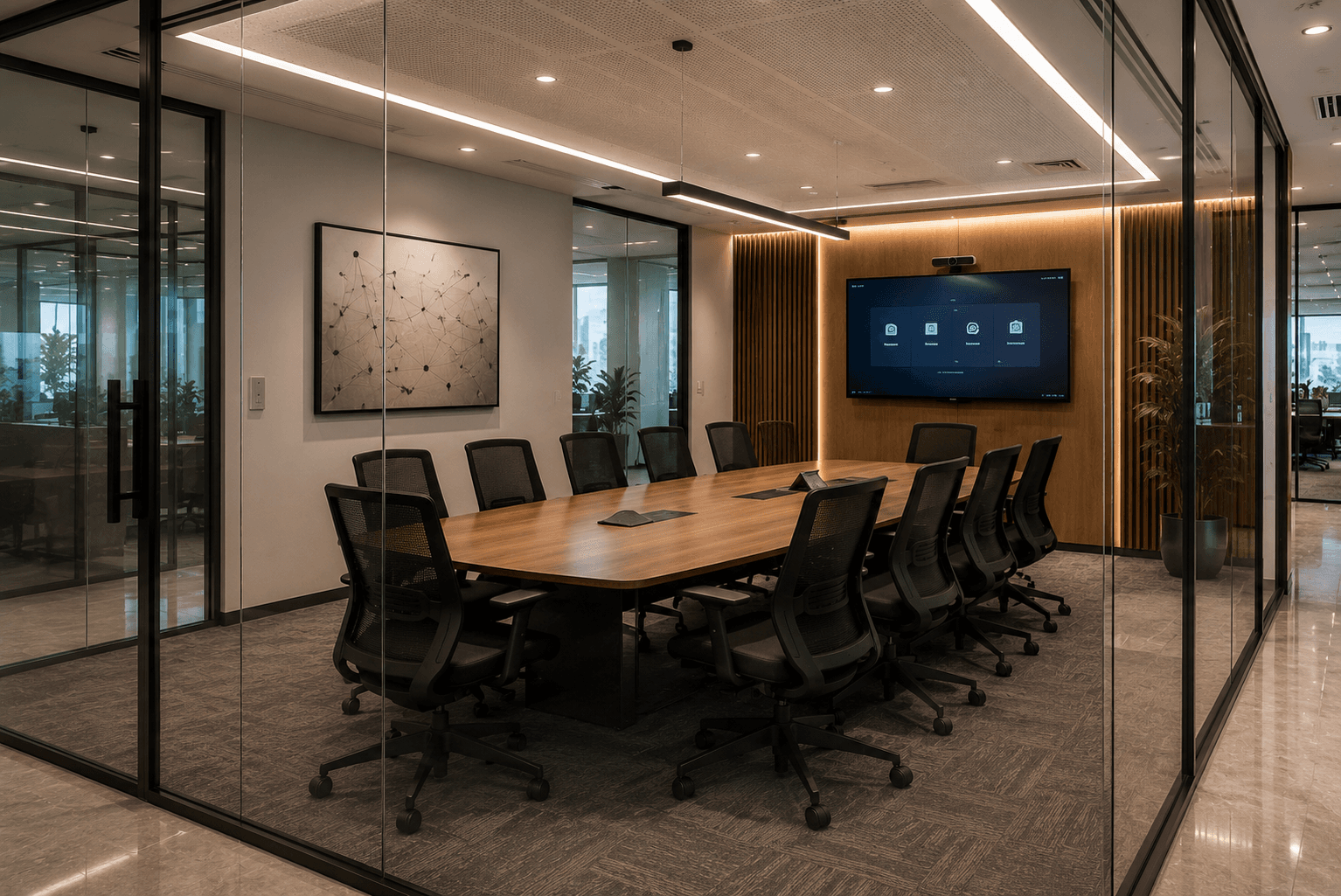 Glass Conference & Meeting Rooms